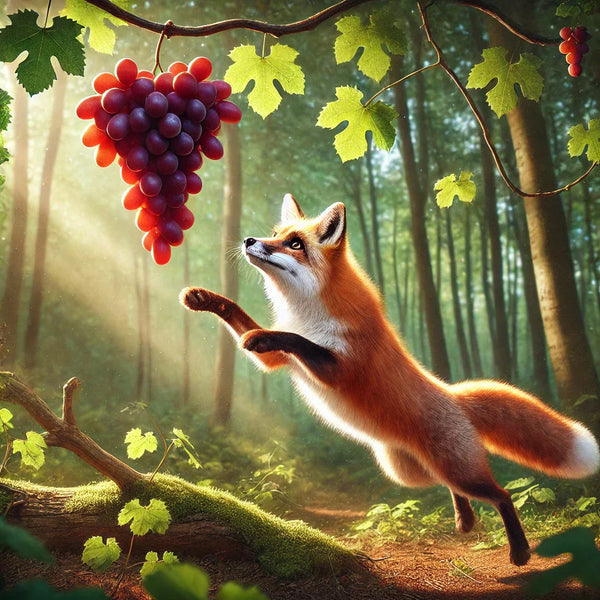 The Hungry Fox and the Grapes Story With Moral