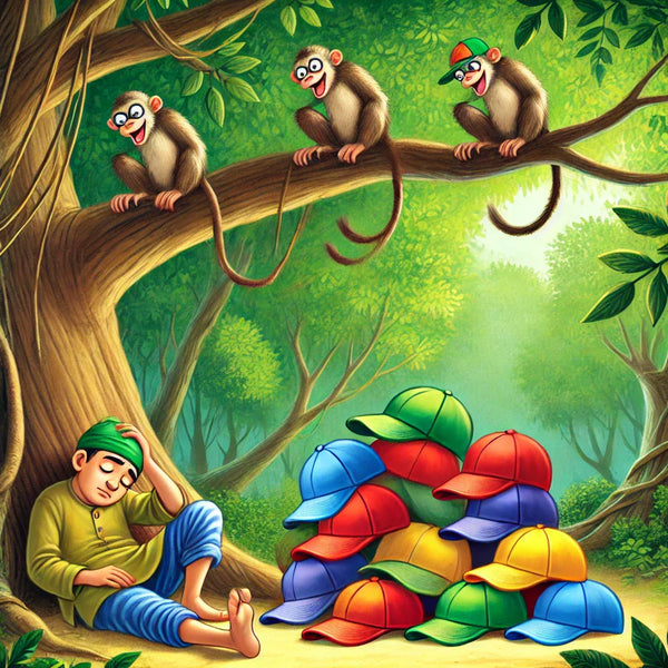 The Monkey and The Cap Seller – A Classic Moral Story for Kids