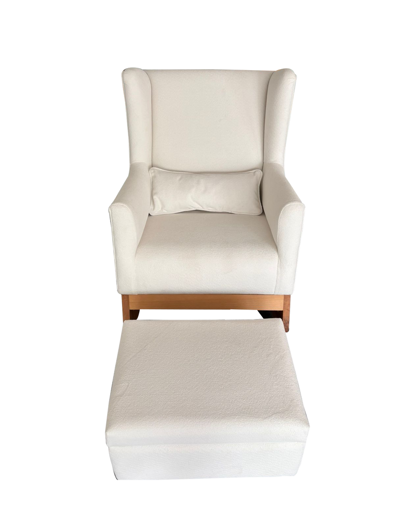 Sway Nursing Chair, Lumbar Cushion and Ottoman