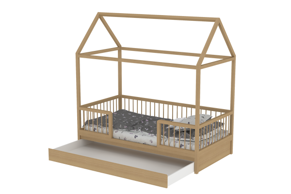 The LittleBird Floor Hut Bed B2 with Storage